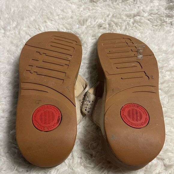 Fitflop Rhinestone Embellished glitter Wedge Sandals SZ9 - Picture 8 of 9